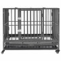 Dog Cage With Wheels Steel 92x62x76 Cm thumbnail 2