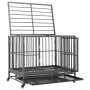 Dog Cage With Wheels Steel 92x62x76 Cm thumbnail 5