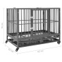 Dog Cage With Wheels Steel 92x62x76 Cm thumbnail 8