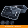 50 Packs Food Containers Plastic Base + Lids Bulk 750ml thumbnail 4