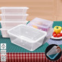 50 Packs Food Containers Plastic Base + Lids Bulk 1000ml thumbnail 1
