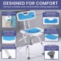 Orthonica Height-Adjustable Foldable Aluminium Bathroom Shower Bath Chair thumbnail 9