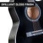 Karrera Acoustic Cutaway 40in Guitar - Black thumbnail 5