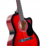 Karrera Acoustic Cutaway 40in Guitar - Red thumbnail 5