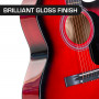 Karrera Acoustic Cutaway 40in Guitar - Red thumbnail 4