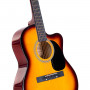 Karrera Acoustic Cutaway 40in Guitar - Sunburst thumbnail 5