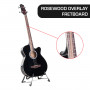 Karrera 43in Acoustic Bass Guitar - Black thumbnail 2