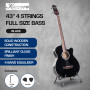 Karrera 43in Acoustic Bass Guitar - Black thumbnail 9