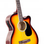 Karrera 43in Acoustic Bass Guitar Sunburst thumbnail 6