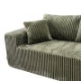 Sarantino Soffia 2.75m Green Corduroy Corner Sofa with Chaise L-Shape Sectional Couch 3 Seater Lounge Sofa in a Box thumbnail 15