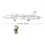 Sluban B0928 Model Kit FA18 Super Hornet Fighter Jet Plane RAAF Military Air Force Building Blocks Super Bumblebee DIY thumbnail 5