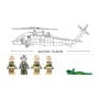 Sluban B1012 Model Kit UH60 Black Hawk Medical Rescue Helicopter US Army MEDEVAC Air Force Military Building Blocks DIY thumbnail 5