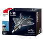 Sluban B1186 Model Kit 1:44 J35 Carrier Fighter Chinese Stealth Jet Plane Modern PLAAF Building Blocks DIY Set Toy thumbnail 2