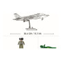 Sluban B1186 Model Kit 1:44 J35 Carrier Fighter Chinese Stealth Jet Plane Modern PLAAF Building Blocks DIY Set Toy thumbnail 5