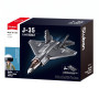 Sluban B1186 Model Kit 1:44 J35 Carrier Fighter Chinese Stealth Jet Plane PLAAF Building Blocks DIY Set Toy thumbnail 2