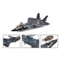 Sluban B1187 Model Kit 1:44 J20 Mighty Dragon Chinese Stealth Fighter Jet Plane Modern PLAAF Building Block DIY Set Toy thumbnail 4