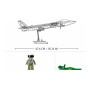 Sluban B1187 Model Kit 1:44 J20 Mighty Dragon Chinese Stealth Fighter Jet Plane Modern PLAAF Building Block DIY Set Toy thumbnail 5