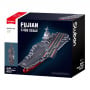 Sluban B1188 Model Kit 1:450 Aircraft Carrier Fujian Type 003 Chinese PLAN Warship Navy Vessel Boat Blocks DIY Set Toy thumbnail 2