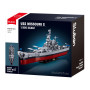Sluban B1291 Model Kit 1:350 USS Missouri BB63 Mighty Mo Battleship Warship WWII Navy Vessel Boat Blocks DIY Set Toy thumbnail 2
