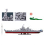 Sluban B1291 Model Kit 1:350 USS Missouri BB63 Mighty Mo Battleship Warship WWII Navy Vessel Boat Blocks DIY Set Toy thumbnail 3