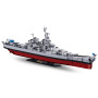 Sluban B1291 Model Kit 1:350 USS Missouri BB63 Mighty Mo Battleship Warship WWII Navy Vessel Boat Blocks DIY Set Toy thumbnail 1
