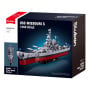Sluban B1291 Model Kit 1:350 USS Missouri BB63 Mighty Mo Battleship Warship WWII Navy Vessel Boat Blocks DIY Set Toy thumbnail 2