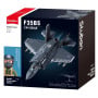 Sluban B1361 Model Kit 1:44 F35 Lightning Stealth Fighter Jet Plane Modern USAF Air Force Building Blocks DIY Set Toy thumbnail 2