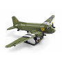 Sluban B1366 Model Kit 1:44 C47 Skytrain Airtrain Cargo Transport Aircraft WWII Air Force Building Blocks DIY Set Toy thumbnail 5