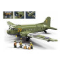 Sluban B1366 Model Kit 1:44 C47 Skytrain Airtrain Cargo Transport Aircraft WWII Air Force Building Blocks DIY Set Toy thumbnail 4