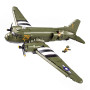 Sluban B1366 Model Kit 1:44 C47 Skytrain Airtrain Cargo Transport Aircraft WWII Air Force Building Blocks DIY Set Toy thumbnail 1