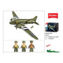 Sluban B1366 Model Kit 1:44 C47 Skytrain Airtrain Cargo Transport Aircraft WWII Air Force Building Blocks DIY Set Toy thumbnail 3
