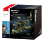 Sluban B1536 Model Kit 1:44 AH-64D Apache Attack Helicopter Chopper Gunship Army Military Air Force Blocks DIY Set Toy thumbnail 2
