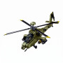 Sluban B1536 Model Kit 1:44 AH-64D Apache Attack Helicopter Chopper Gunship Army Military Air Force Blocks DIY Set Toy thumbnail 1