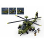 Sluban B1536 Model Kit 1:44 AH-64D Apache Attack Helicopter Chopper Gunship Army Military Air Force Blocks DIY Set Toy thumbnail 4