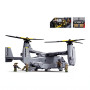 Model Kit 1:44 MV-22 Osprey Tiltrotor Helicopter Plane Military Air Force Building Blocks DIY Set Toy Sluban B1537 thumbnail 3