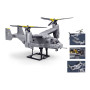 Model Kit 1:44 MV-22 Osprey Tiltrotor Helicopter Plane Military Air Force Building Blocks DIY Set Toy Sluban B1537 thumbnail 4