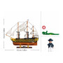 Sluban B1552 Model Kit 1:200 HMS Victory Sailing Battleship Warship Navy Vessel Boat Military DIY Construction Set Toy thumbnail 3