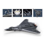 Sluban B1587 Model Kit 1:44 J50 Stealth Fighter Jet Plane - Military Air Force Building Blocks DIY Set Toy thumbnail 5