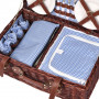 Deluxe 4 Person Picnic Basket Corporate Set Outdoor Blanket Park Trip thumbnail 3