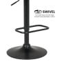 Sarantino Set of 3 Bentwood Walnut Barstool Leather Seat and Metal Base thumbnail 6
