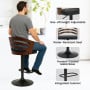 Sarantino Set of 2 Bentwood Walnut Barstool Leather Seat and Metal Base thumbnail 7
