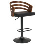 Sarantino Bentwood Walnut Barstool Leather Seat and Metal Base thumbnail 1