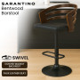 Sarantino Bentwood Walnut Barstool Leather Seat and Metal Base thumbnail 10