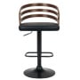 Sarantino Bentwood Walnut Barstool Leather Seat and Metal Base thumbnail 2