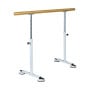 Powertrain 150cm Freestanding Ballet Barre Portable Adjustable Height Dance Bar Pine Wood Pole Home Studio thumbnail 1