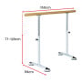 Powertrain 150cm Freestanding Ballet Barre Portable Adjustable Height Dance Bar Pine Wood Pole Home Studio thumbnail 3