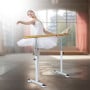 Powertrain 150cm Freestanding Ballet Barre Portable Adjustable Height Dance Bar Pine Wood Pole Home Studio thumbnail 8