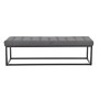 Cameron Button-Tufted Upholstered Bench with Metal Legs -Dark Grey thumbnail 1