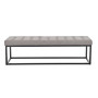 Cameron Button-Tufted Upholstered Bench with Metal Legs - Light Grey thumbnail 1