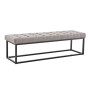 Cameron Button-Tufted Upholstered Bench with Metal Legs - Light Grey thumbnail 2